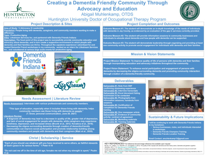 Creating a Dementia Friendly Community Through Advocacy and Education Miniature
