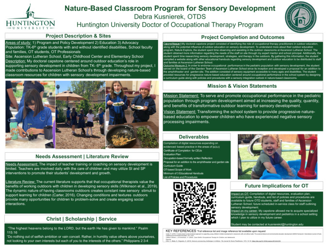 Nature-Based Classroom Program for Sensory Development Thumbnail